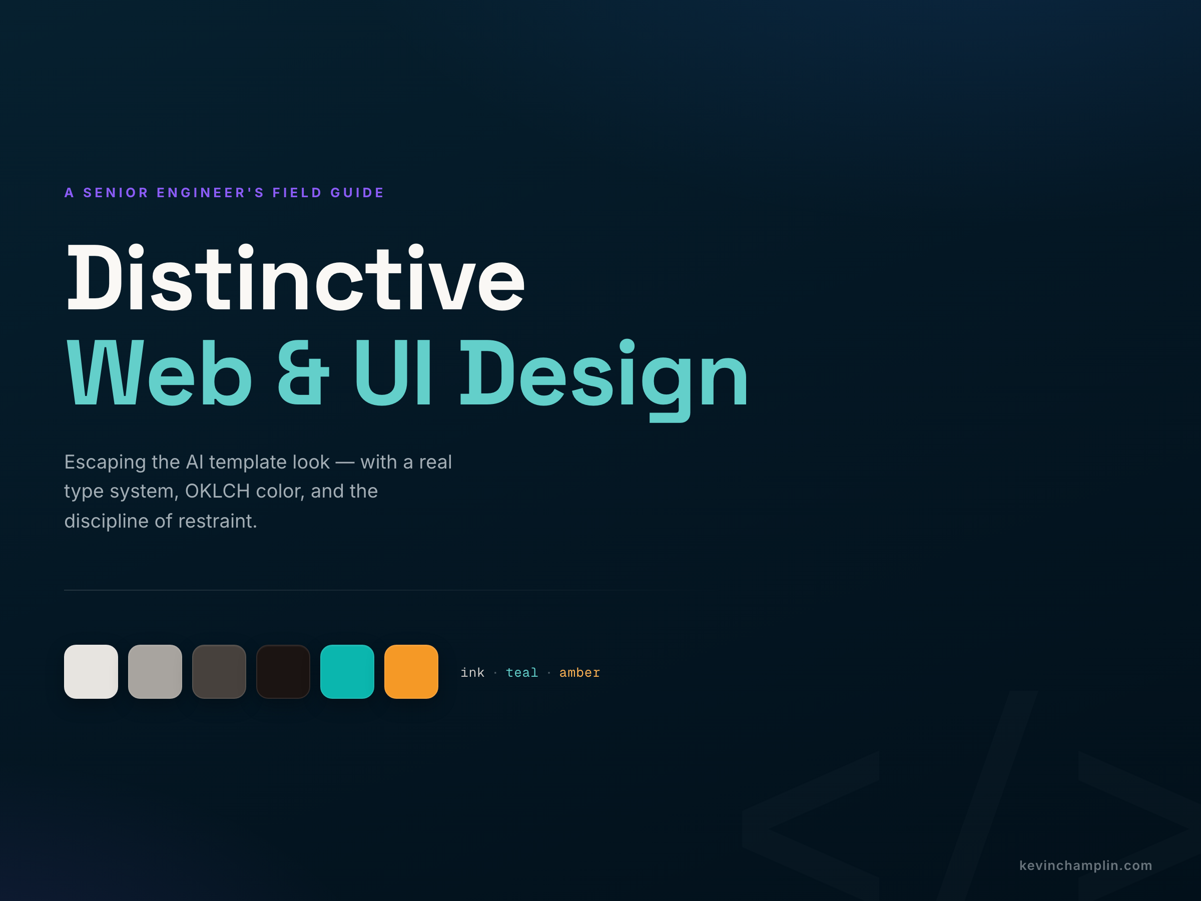 Beyond the AI Template Look: A Field Guide to Distinctive Web & UI Design
