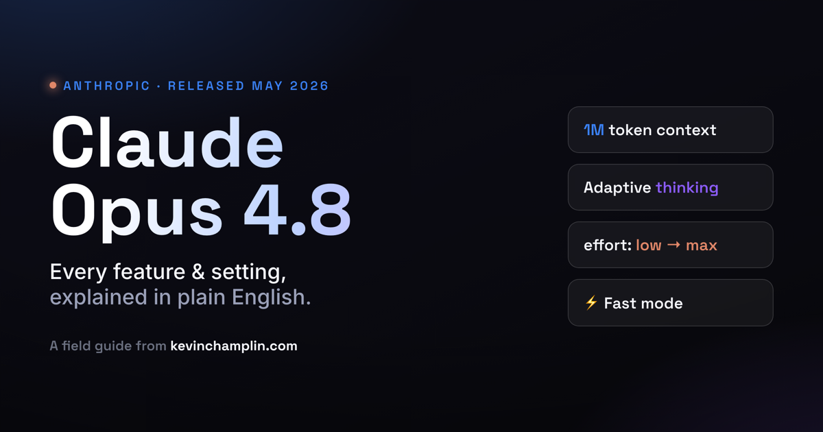 Claude Opus 4.8 in Plain English: Every Feature and Setting That Matters