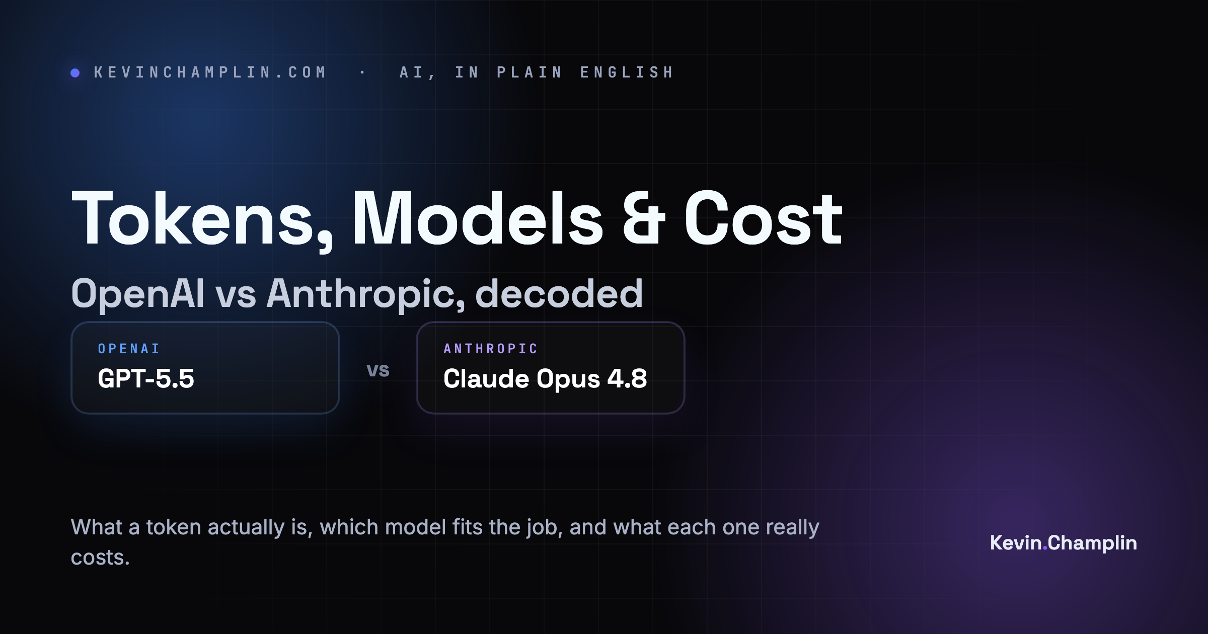 OpenAI vs Anthropic: Tokens, Models, and What They Really Cost